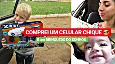 COMPREI UM CELULAR CHIQUE E um BRINQUEDO DO SONHOS PRO JOÃO.