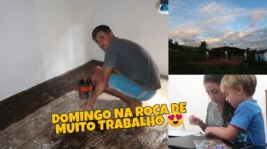 PINTANDO O ASSOALHO DA CASA | Amanhã às aulas do João começa*