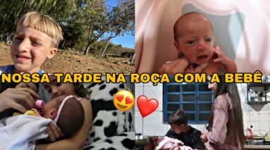 O NENÉM PEGOU A MARIA PELA 1º VEZ🥰 *nossa tarde na roça*