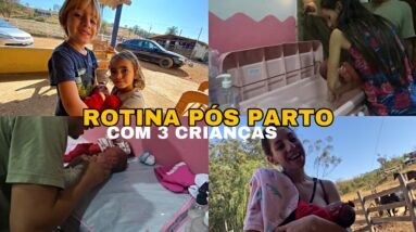 ROTINA PÓS PARTO NA ROÇA | 1º BANHO DA BEBÊ EM CASA | MEU LEITE DESCEU 🥰