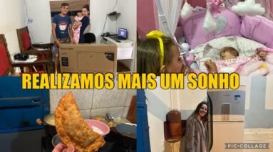 COMPRAMOS UMA GELADEIRA E UMA TV DOS SONHOS + ROTINA COM NOSSAS VISITAS