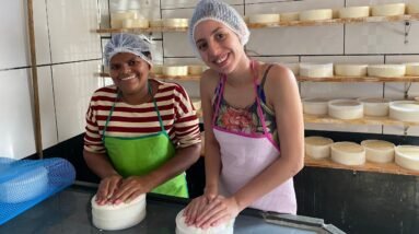 FAZENDO QUEIJO COM A OXE MENINA* 1º dia com nossas visitas na fazenda *