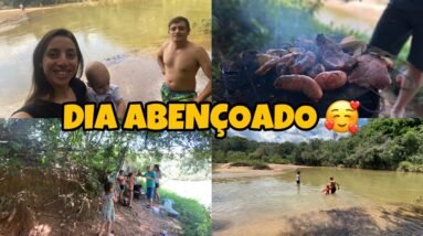 CHURRASCO NO RIO EM FAMÍLIA *vida na roça *