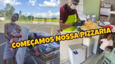 COMEÇAMOS !  PRIMEIRA COMPRA PRA NOSSA PIZZARIA + COMPRAMOS O FREEZER