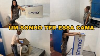 RECEBI UMA CAMA E UM COLCHÃO DOS SONHOS ! *emma colchões *