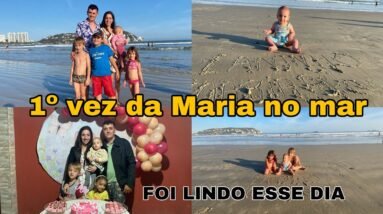 FELIZ ANIVERSÁRIO FILHA ! COMEMORANDO O 1º ANINHO DA MARIA  NO MAR *1 dia da viagem * Guarujá SP