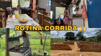 CAFÉ DA MANHÃ PRAS CRIANÇAS | LEVAMOS UM FOGÃO PRA OBRA | *correria de obra e vida de dona de casa*