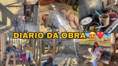 VLOG: VIVENDO O SONHO DA CONSTRUÇÃO DA NOSSA CASA NO SÍTIO ! *nosso dia na obra com as crianças *