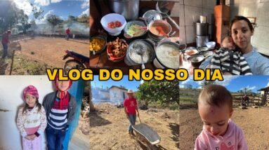 FAXINA NO NOSSO QUINTAL | ALMOÇO DELICIOSO | MÃE DE 4 CRIANÇAS