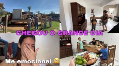 VLOG DA NOSSA MUDANÇA: DA ROÇA PRA CIDADE 😍 O APE FICOU LINDO 🥹 * me emocionei *