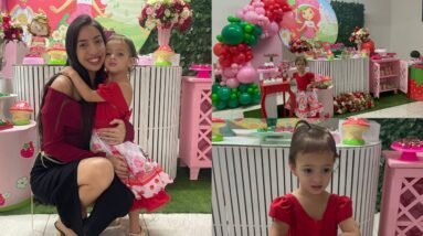 VLOG FESTA DE 3 ANOS DA MINHA MORANGUINHO MARIA ALICE 🍓