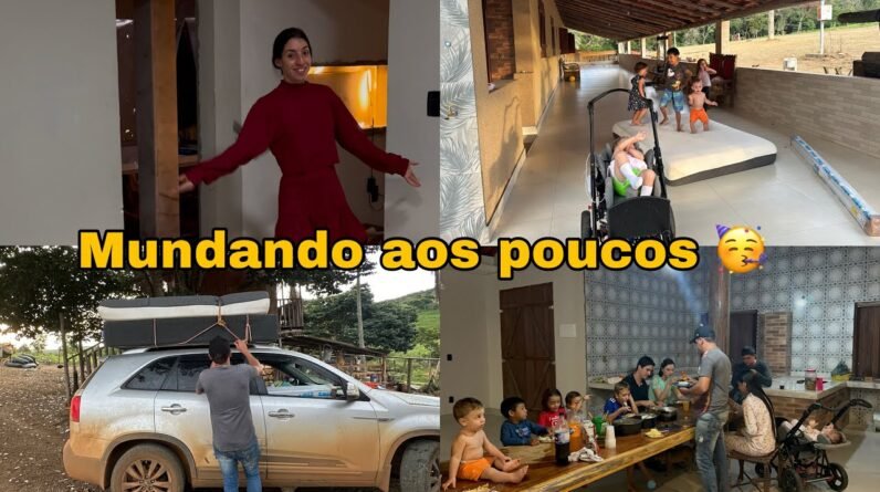 ESTAMOS MUDANDO AOS POUCOS PRO SÍTIO 🥳 nosso dia com visitas ❤️