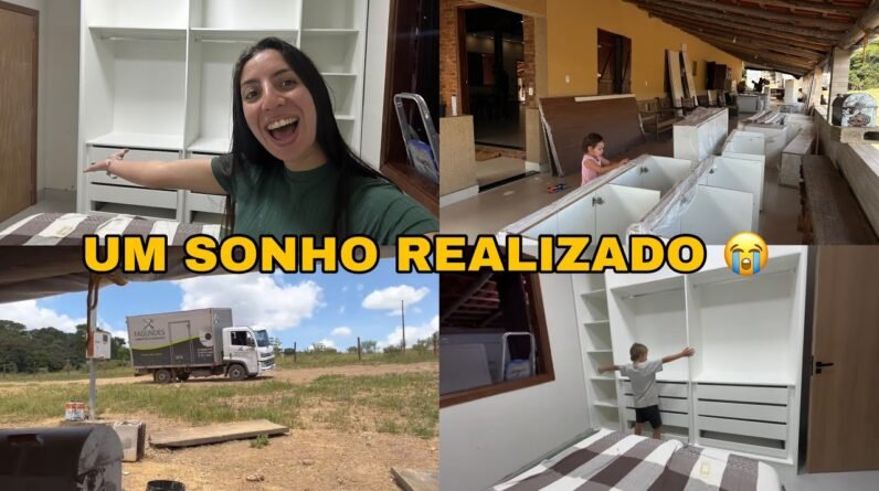 COMEÇAMOS A INSTALAR OS MÓVEIS PLANEJADO DA NOSSA CASA 😭❤️ *DEUS REALIZA SONHOS*